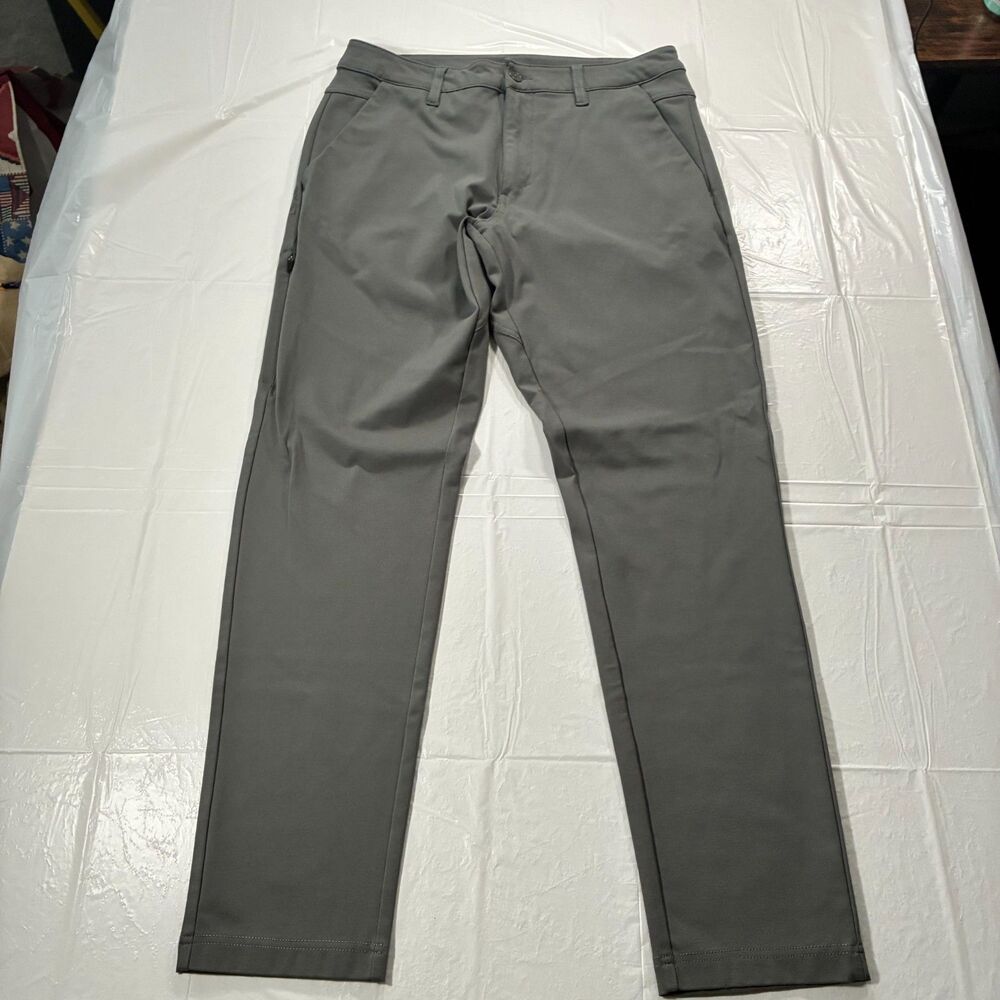 Bylt Everyday Pants 2.0 Mens L 34x30 Gray Slim Fit Performance Stretch Tapered
